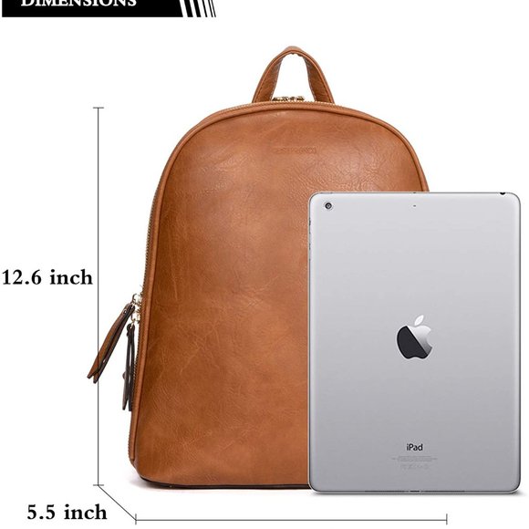Women Backpack Purse Leather Ladies Travel School main image 4